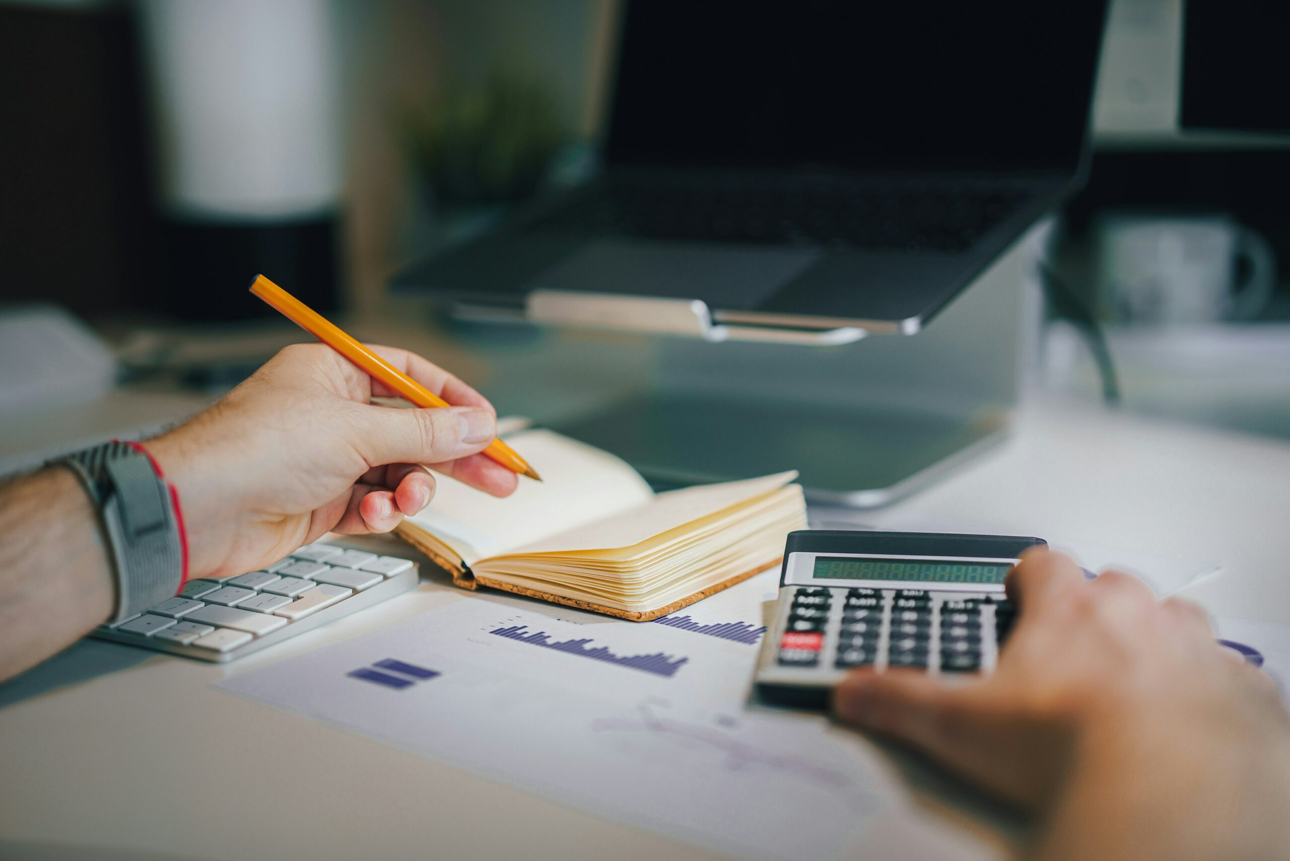 inancial planning at desk